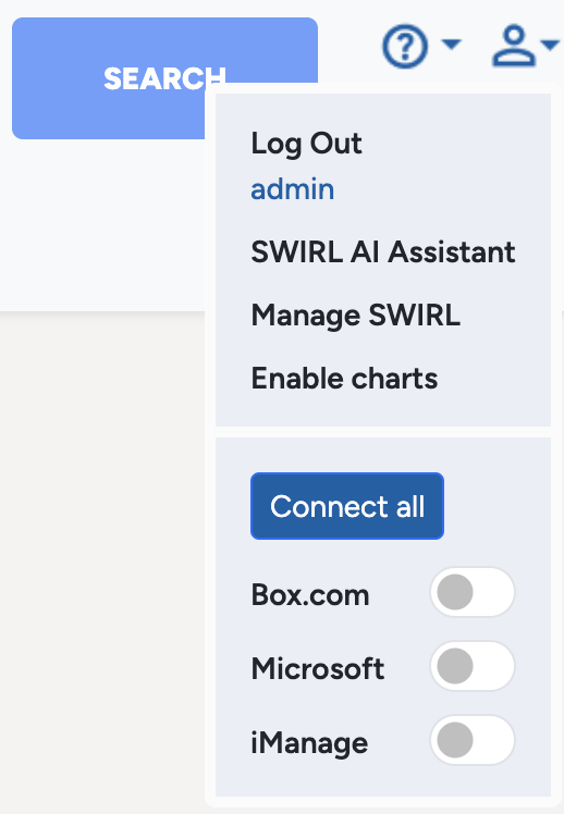 SWIRL Enterprise 4.4 featuring Connect all button