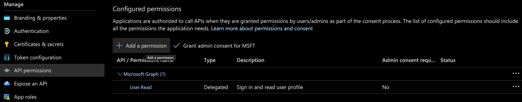 Azure Add Permissions 1