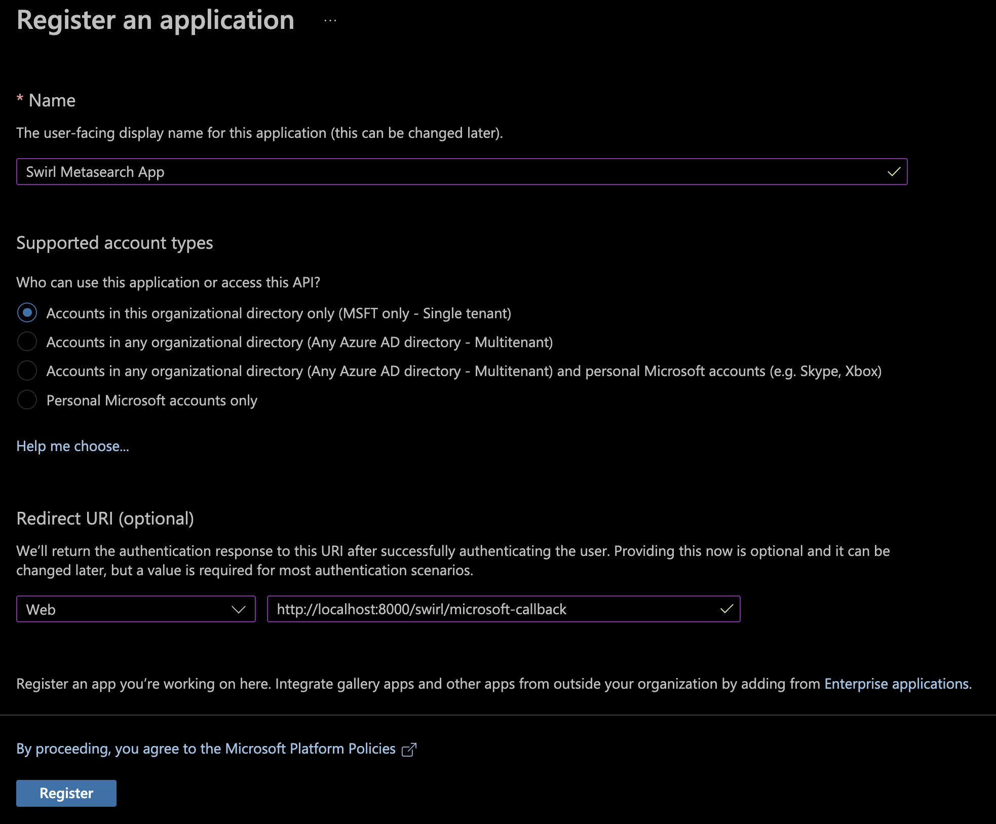 Azure App Registration