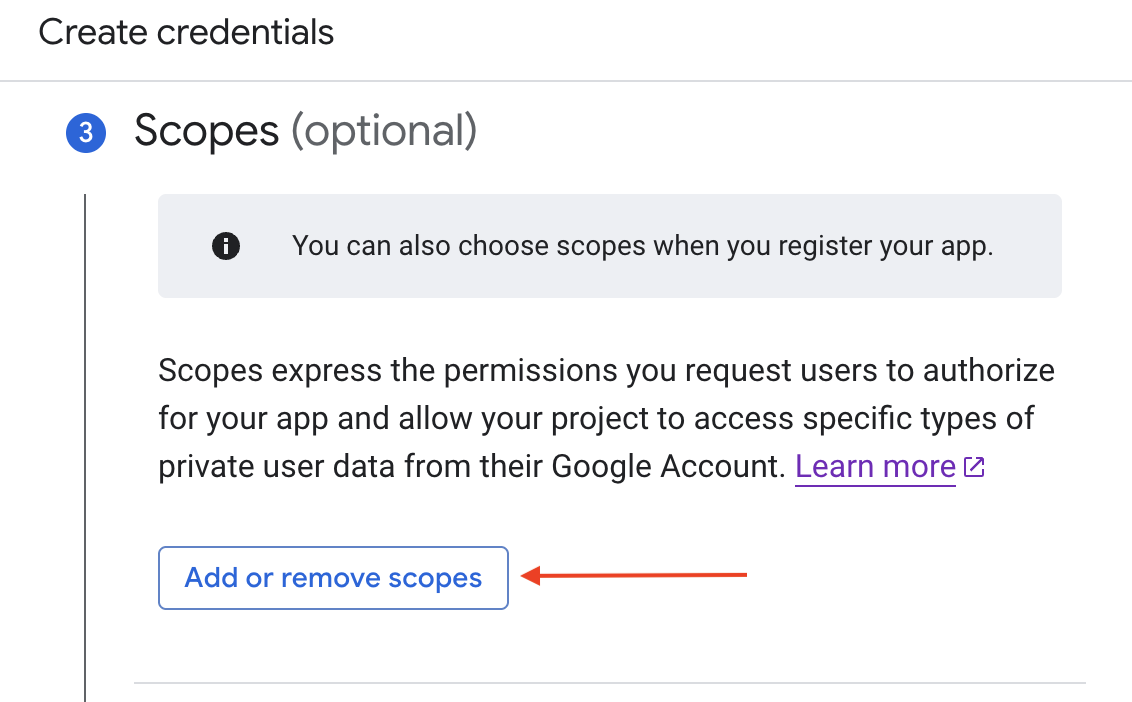 Google Workspace App Registration, Step 11