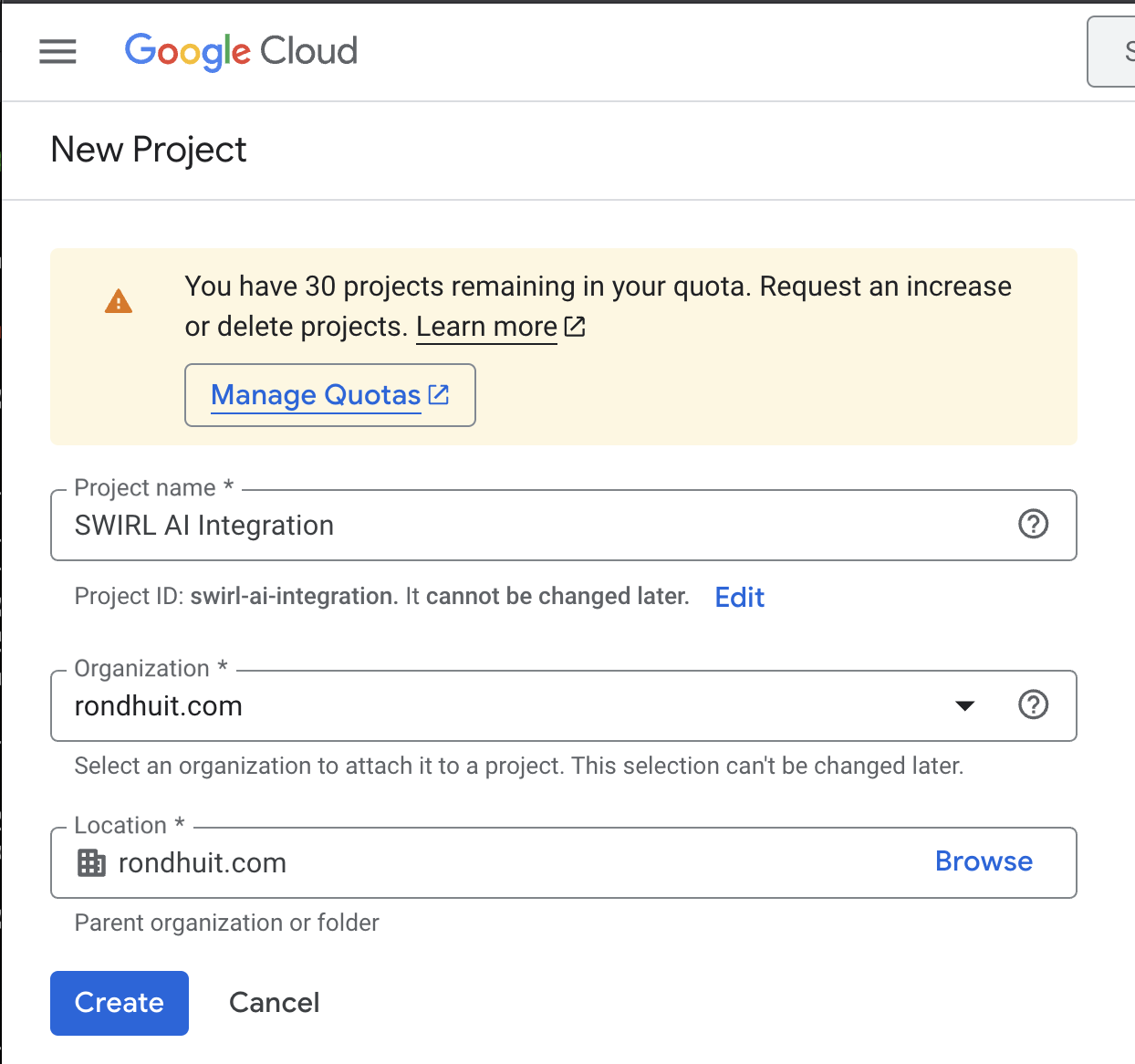 Google Workspace App Registration, Step 2