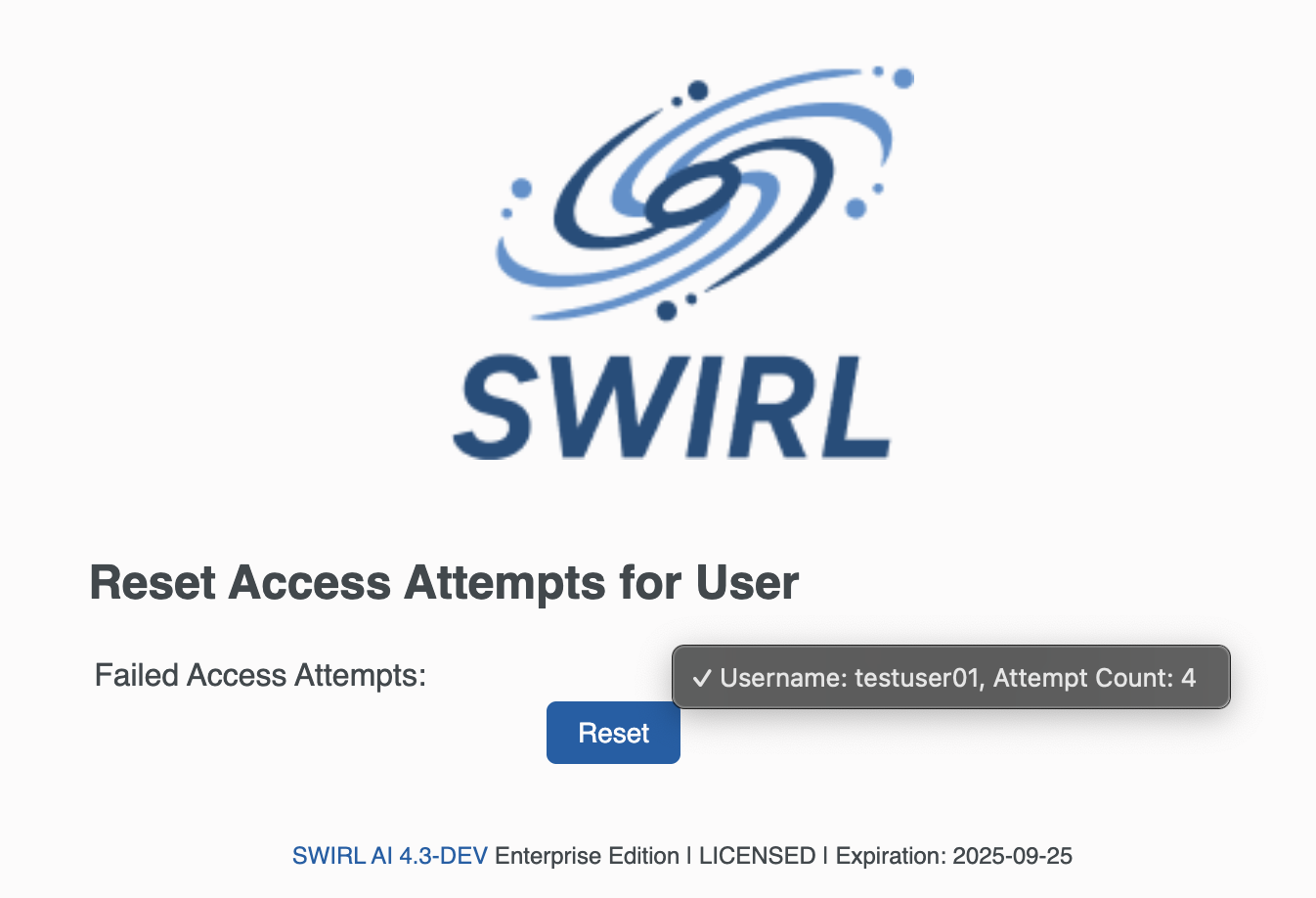 SWIRL Reset Lockout, Step #3